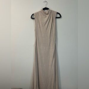 Chic turtle neck linen dress